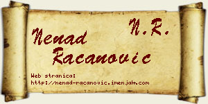 Nenad Račanović vizit kartica